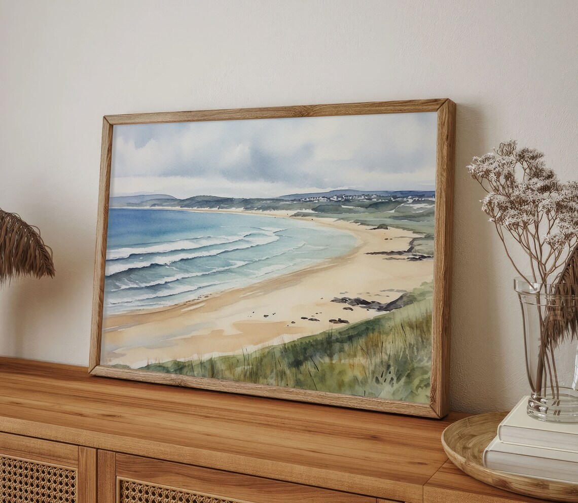 Portsalon Beach Watercolor Art Print, Donegal Coast - Image 2