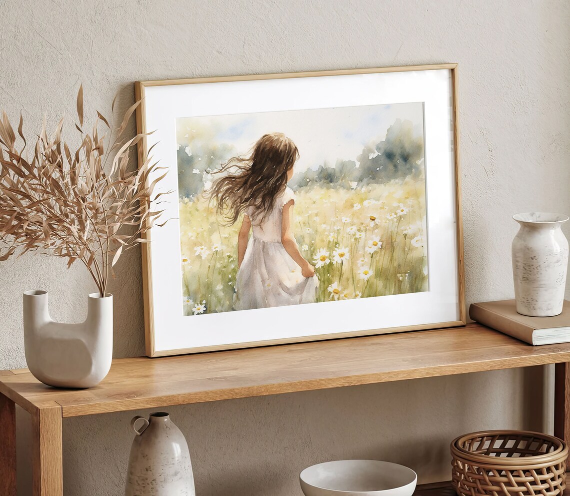 Daisy Field Painting Art Print, Texas Wildflowers - Image 2