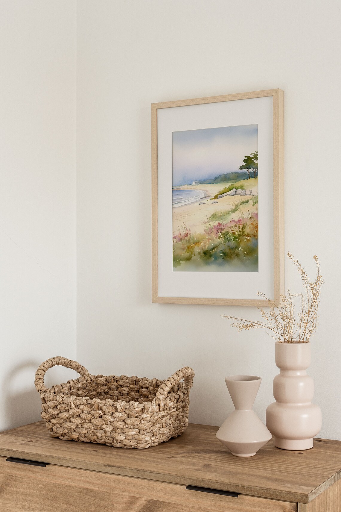 Cape Cod Coastal Watercolor Art Print, Beach Scene - Image 4