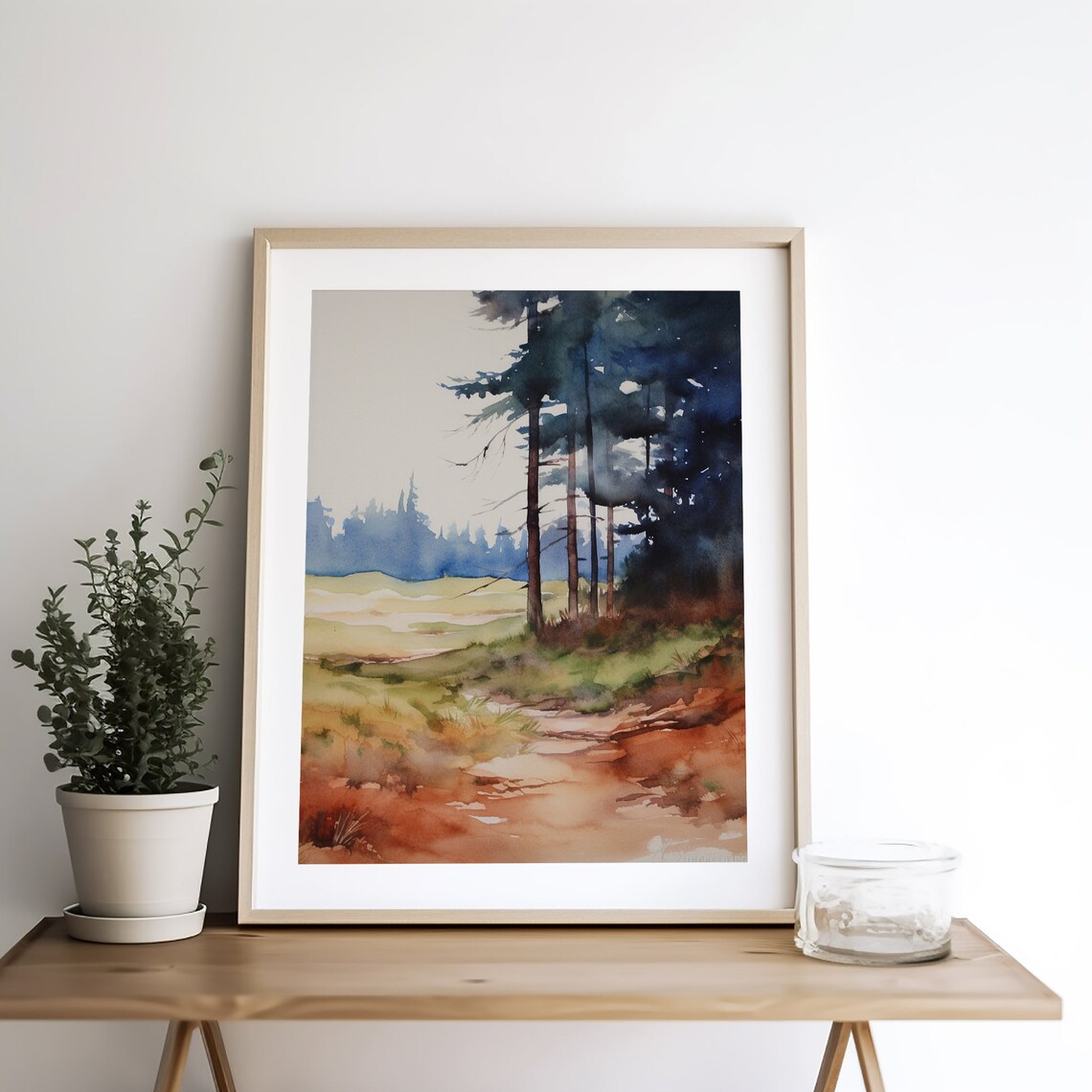 Kettle Moraine Forest Watercolor Landscape Art Print - Image 2