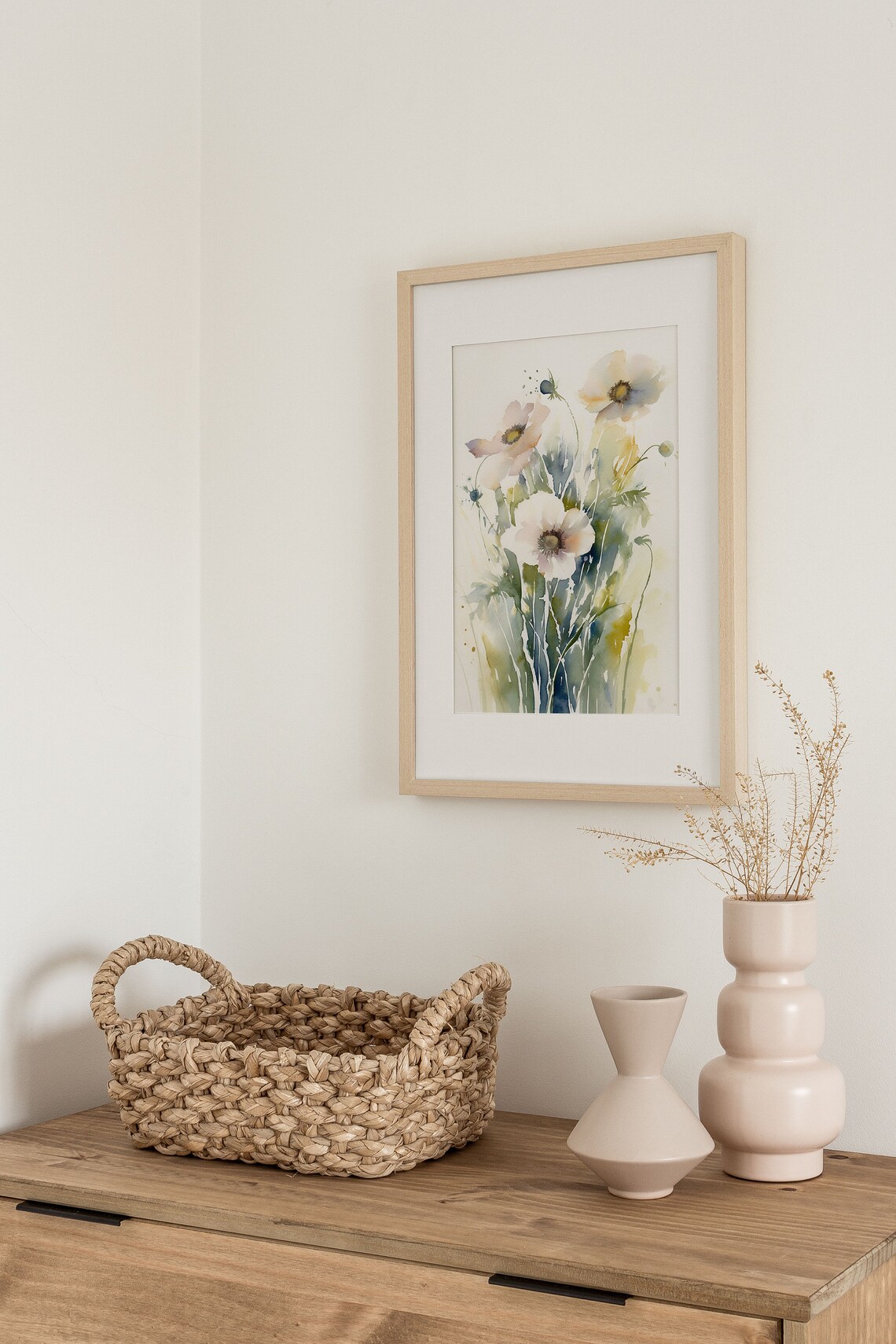 Anemone Floral Watercolor Art Print, Modern Farmhouse - Image 4