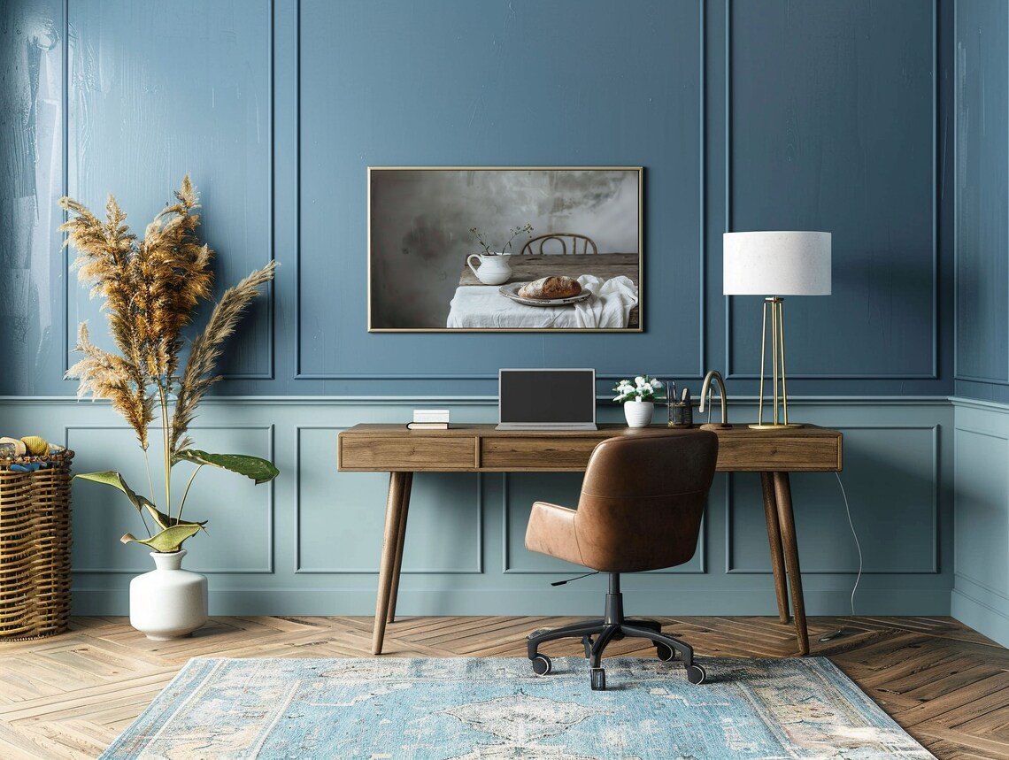 Still Life With Bread and Water, Farmhouse Art Print - Image 2
