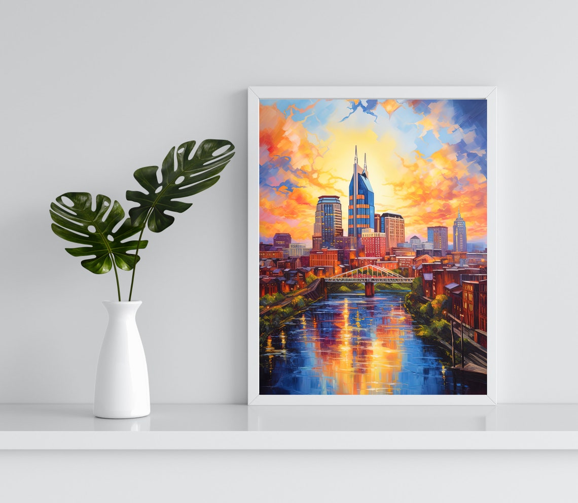 Nashville Travel Print Nashville Wall Art Nashville Poster Nashville Photo Nashville City Poster United States - Image 3