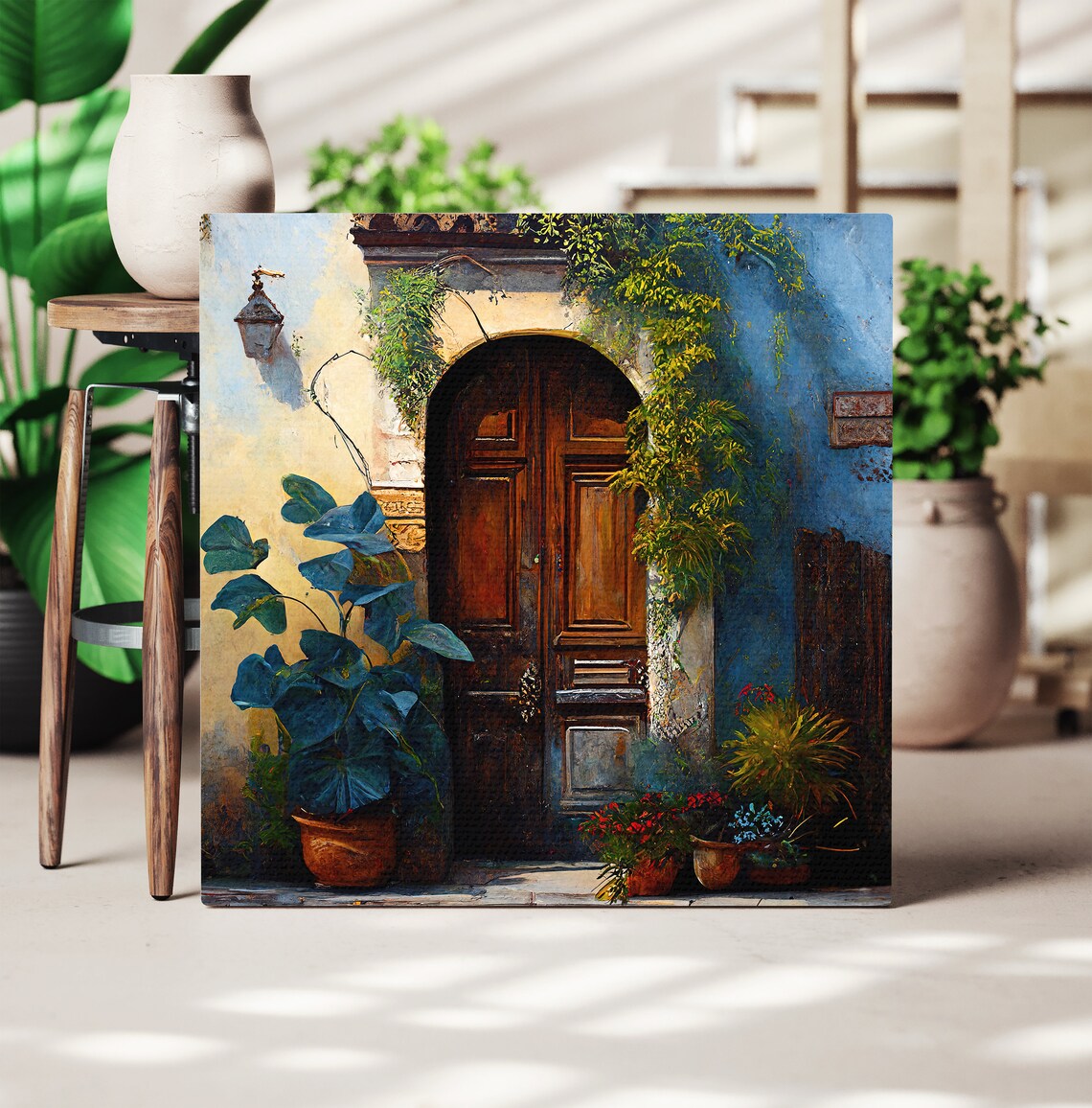 Mexican Door Art, Colorful Living Room Wall Art Print - Image 3