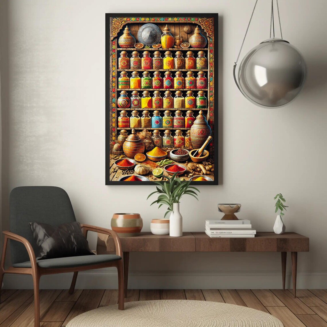 Indian Kitchen Herbs and Spices Wall Art Print - Image 4