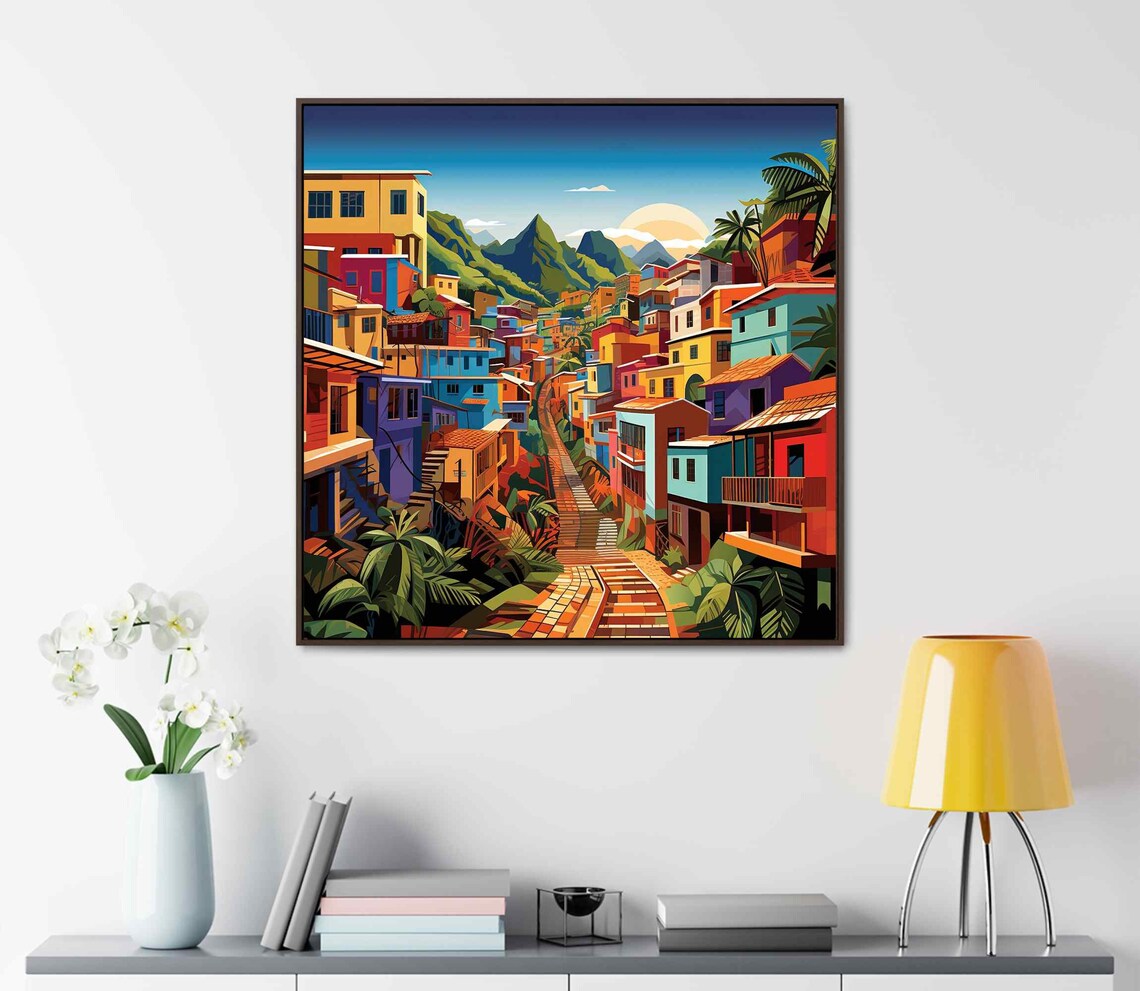Puerto Rico Puerto Rican Town Travel Art Print - Image 3