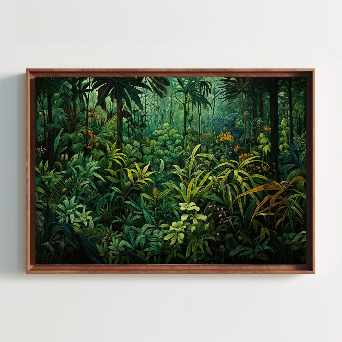 Lush Tropical Jungle Dense Green Foliage Rainforest Nature Poster