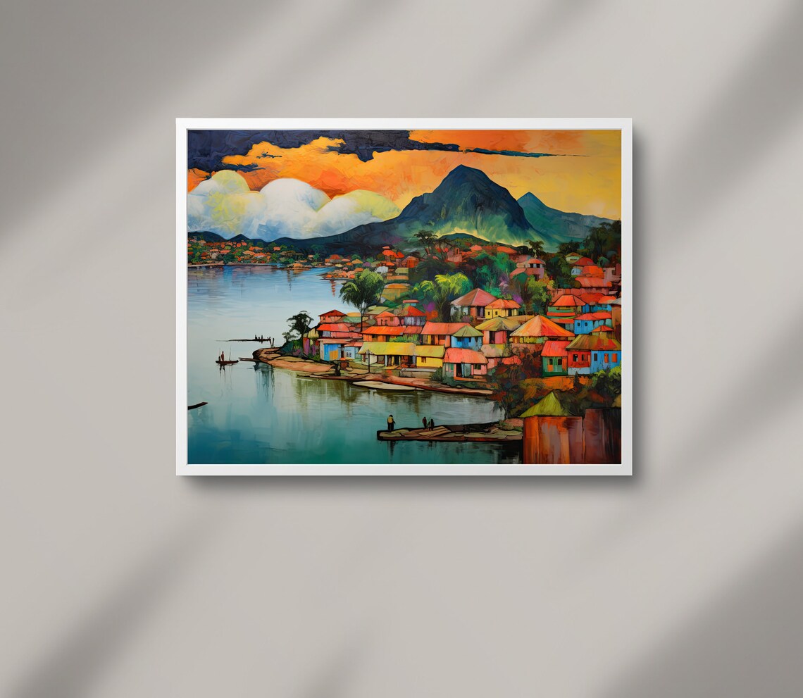 Guatapé Colombia Travel Poster, Colombian Art Print - Image 2