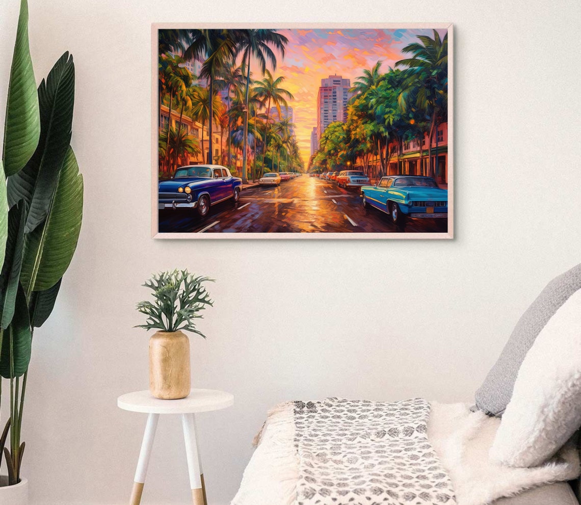 Hawaii Art Honolulu Travel Poster Hawaiian Art Honolulu Print Hawaii Travel Poster Hawaiian Oil Painting Home Decor - Image 3