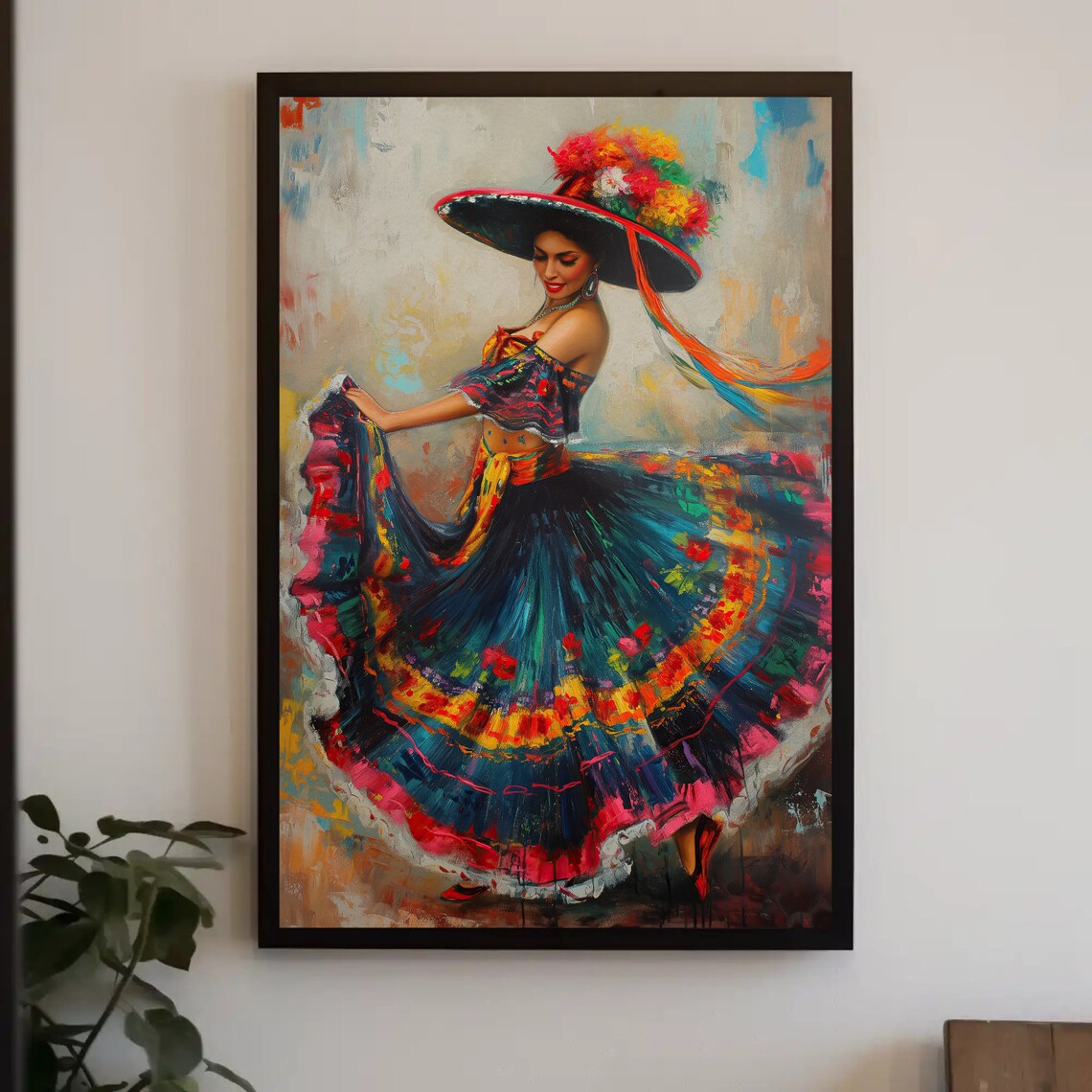 Mexican Folk Art Woman Art Print, Mexico Gift - Image 5
