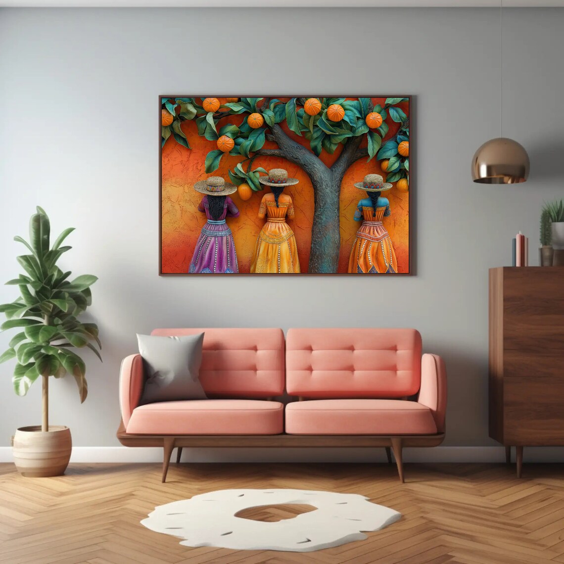 Mexican Woman Art Print, 3D Illusion Style - Image 3