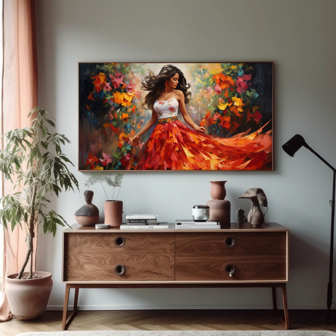 Mexican Folk Dance Woman, Traditional Art Print - Image 4