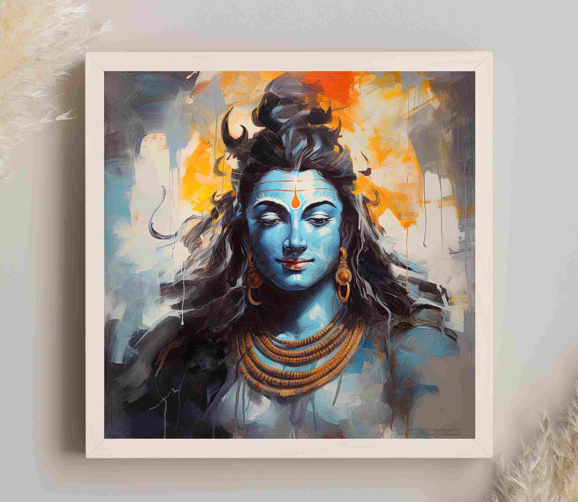 Shiva Art Print, Hindu God Wall Art for Home Decor
