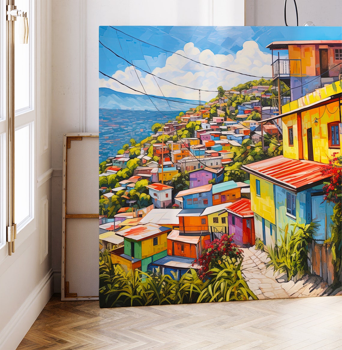 Petionville City Art Print Petion Ville Haiti Art Haitian Painting Haitian City Haitian Art Prints Haitian Print - Image 2