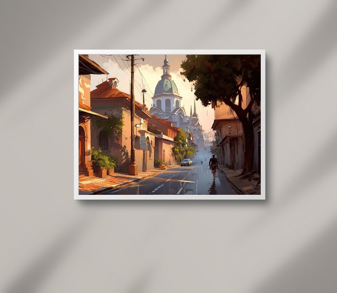 El Salvador Landscape Painting San Miguel Art El Salvador Art Print El Salvador Travel Print El Salvador Wall Decor Salvadoran Art - Image 3