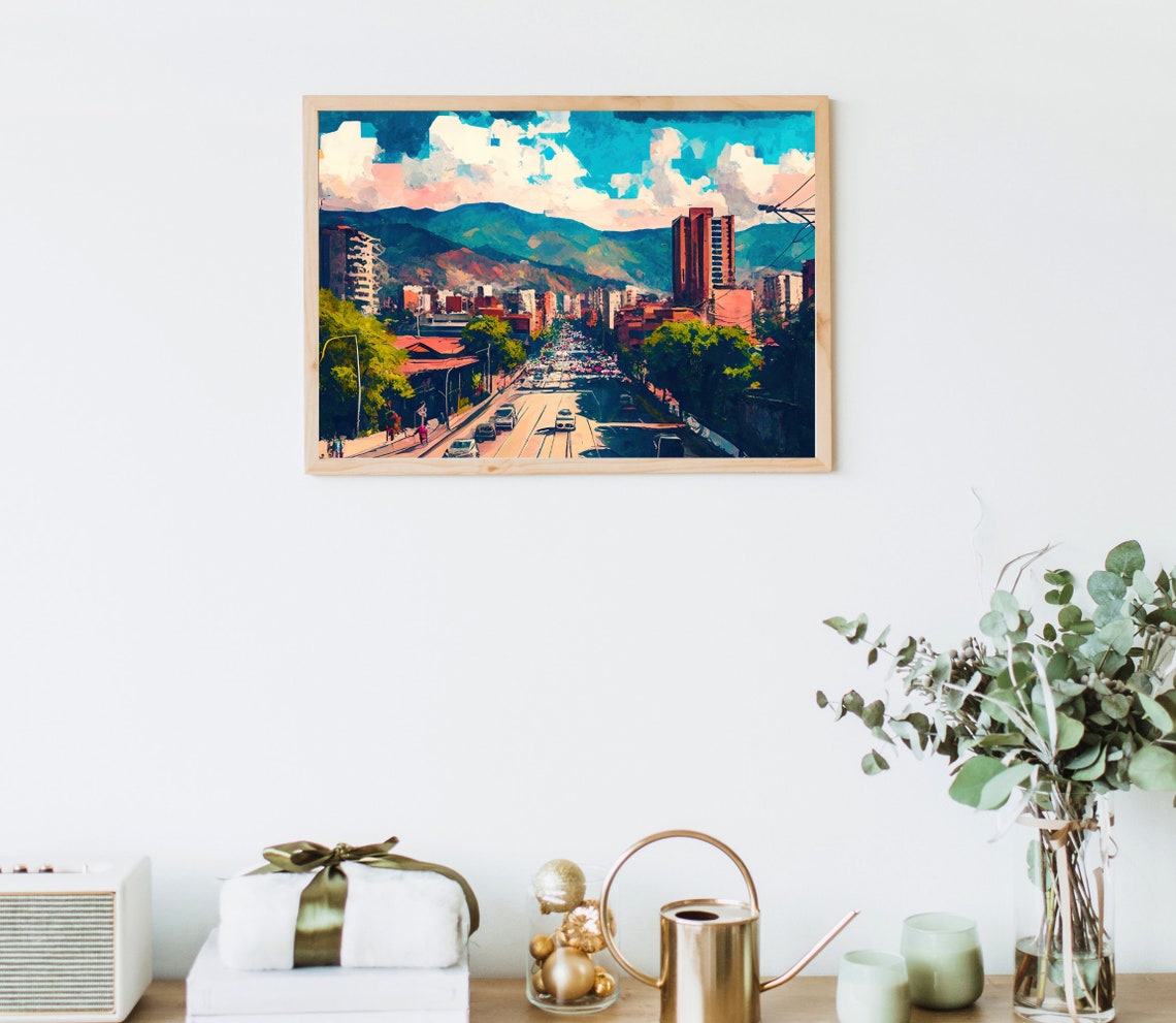 Colombia Art Print Bogota Colombia Art Colombian Travel Print Large Wall Art For Colombian Decor Colombia Oil Painting - Image 5