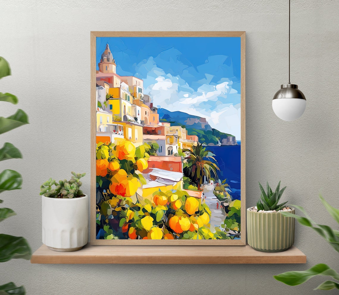Sorrento Italy Wall Art Italy Travel Poster Sorrento Southern Italy Lemon Coast Travel Print Sorrento Wall Art Wall Art - Image 5