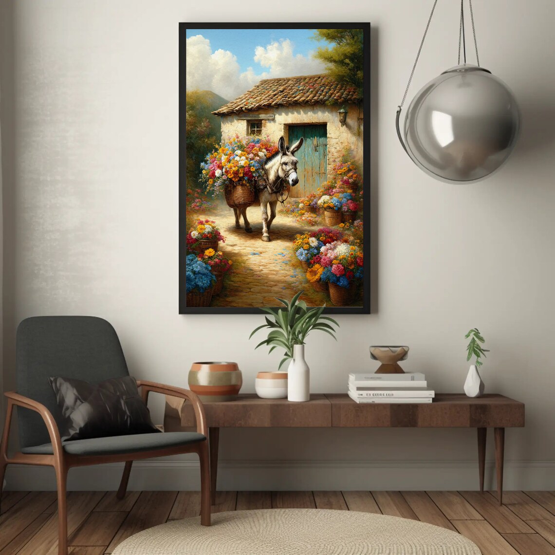 Mexican Burro Rustic Farmhouse Art Print, Mexico - Image 3