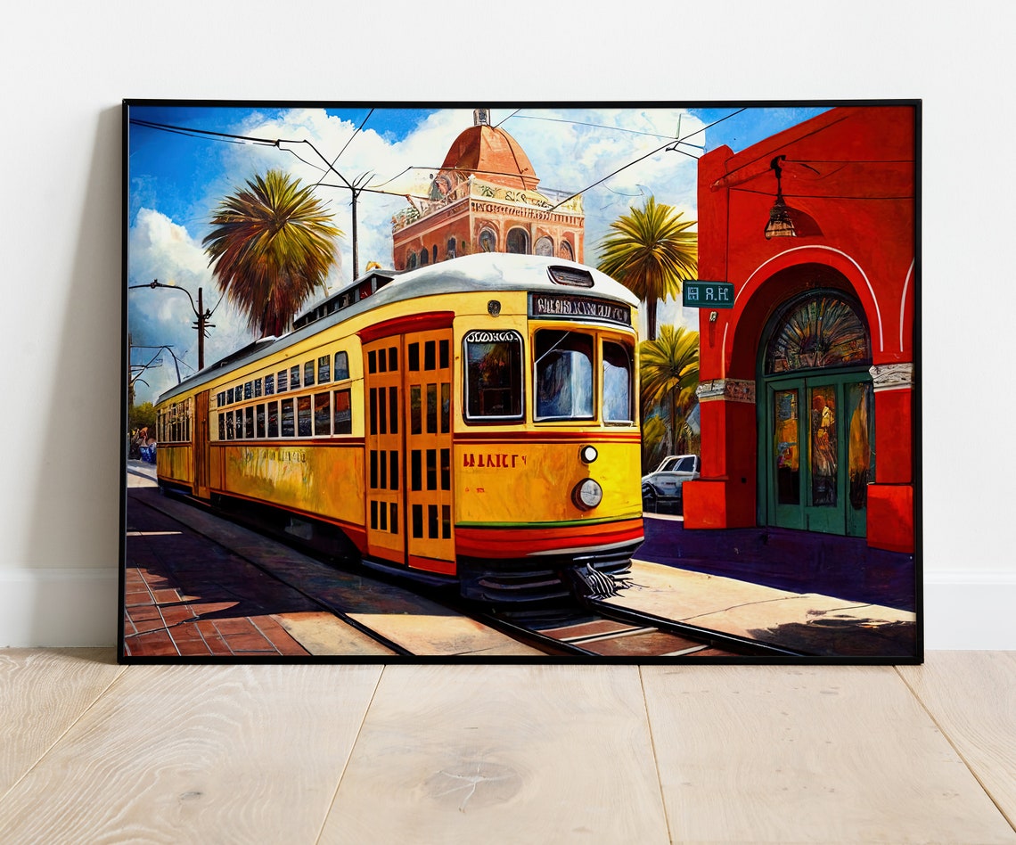 Ybor City Tampa Florida Trolley Art Ybor City Art Print Tampa Florida Decor Tampa Florida Art Ybor City Florida Wall Art - Image 5