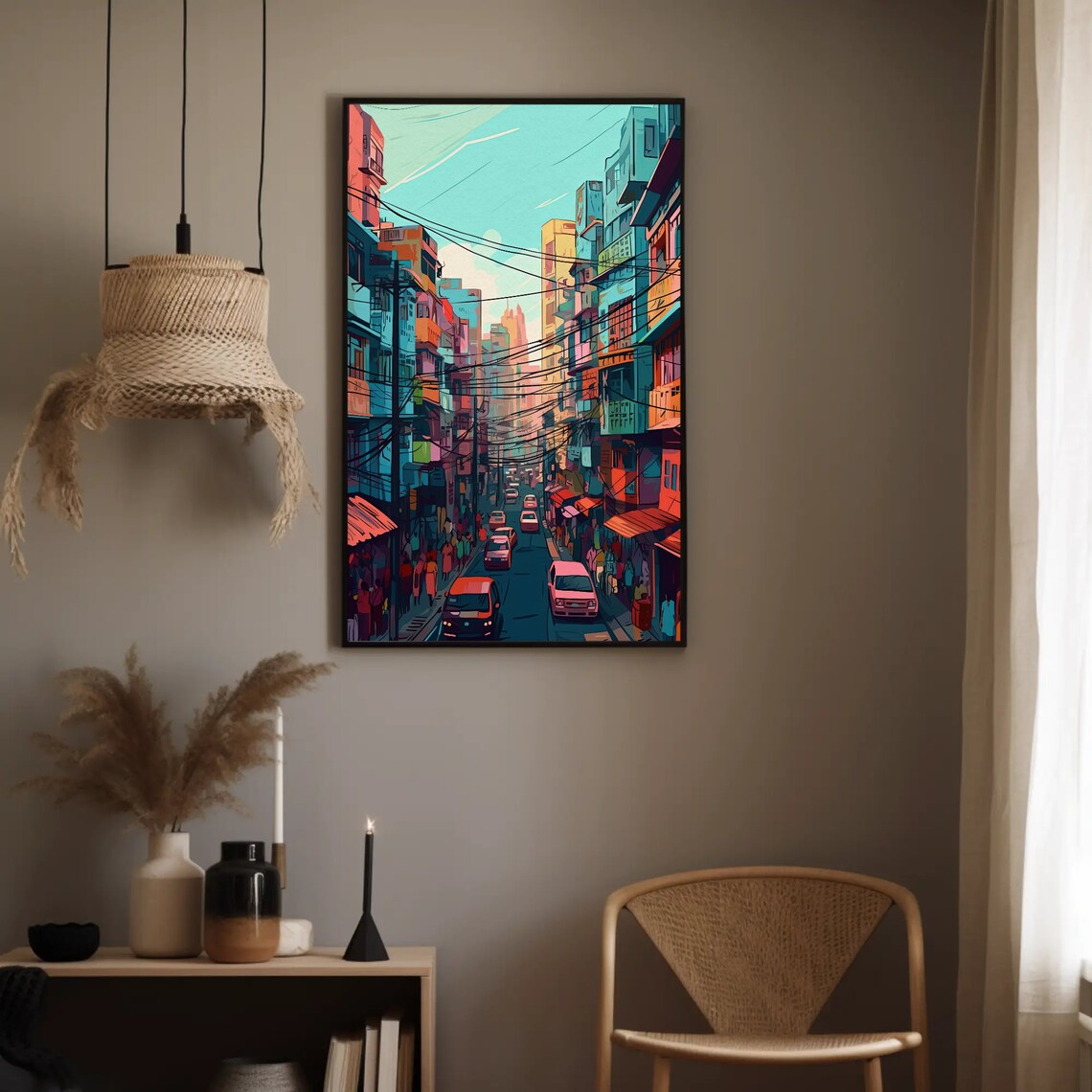 Streets Of Kolkata Travel Poster, India Wall Art - Image 2