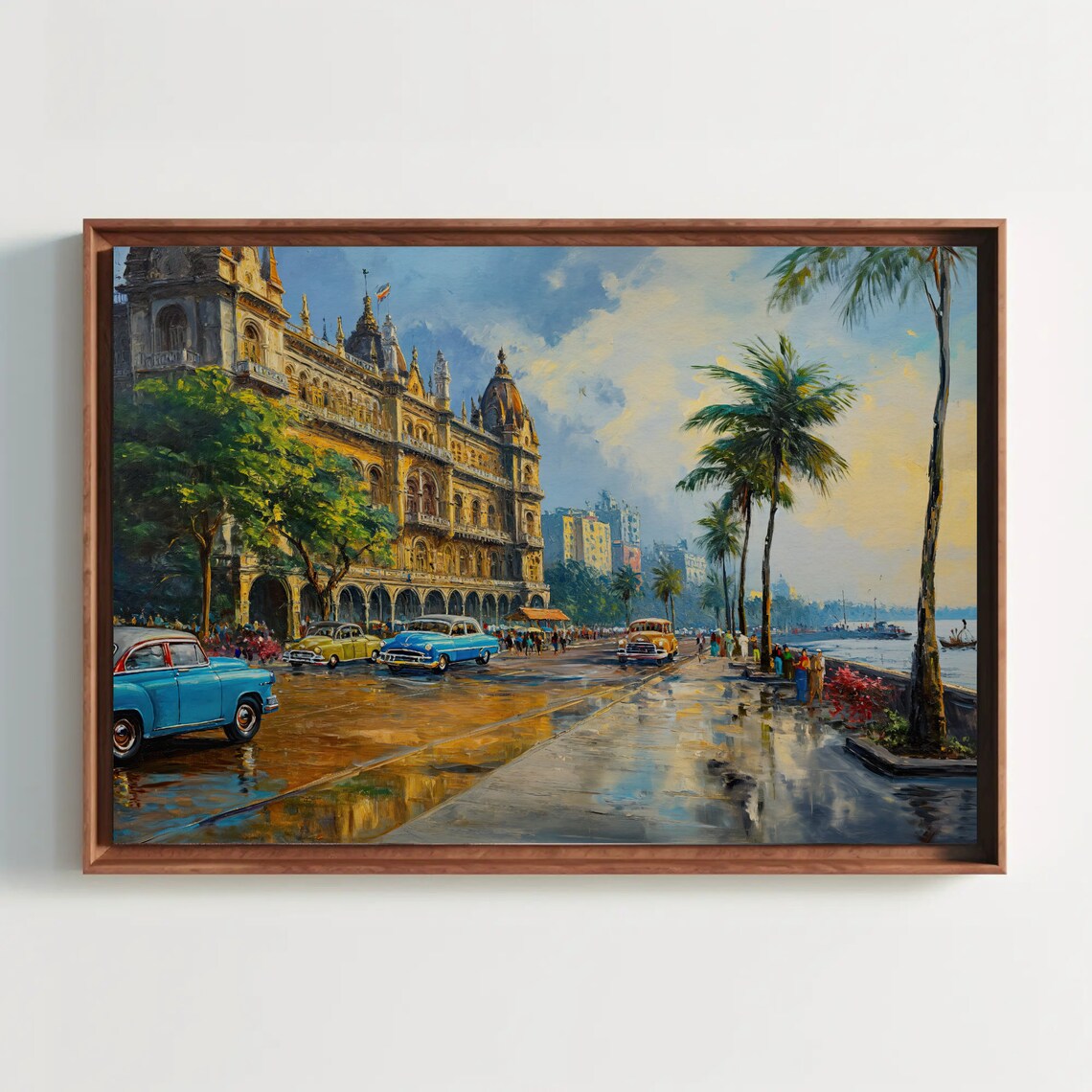 Mumbai Coastal Art Print, Indian Travel Poster