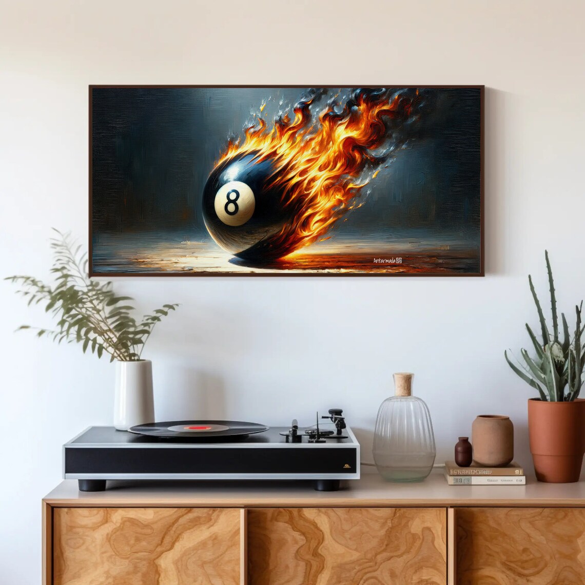 Meteor 8 Ball Game Room Decor, Pool Art Print - Image 4