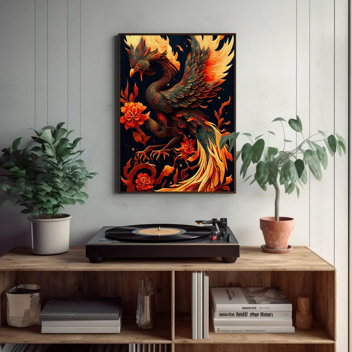 Chinese Phoenix Bird Art Print, Fantasy Wall Decor - Image 3