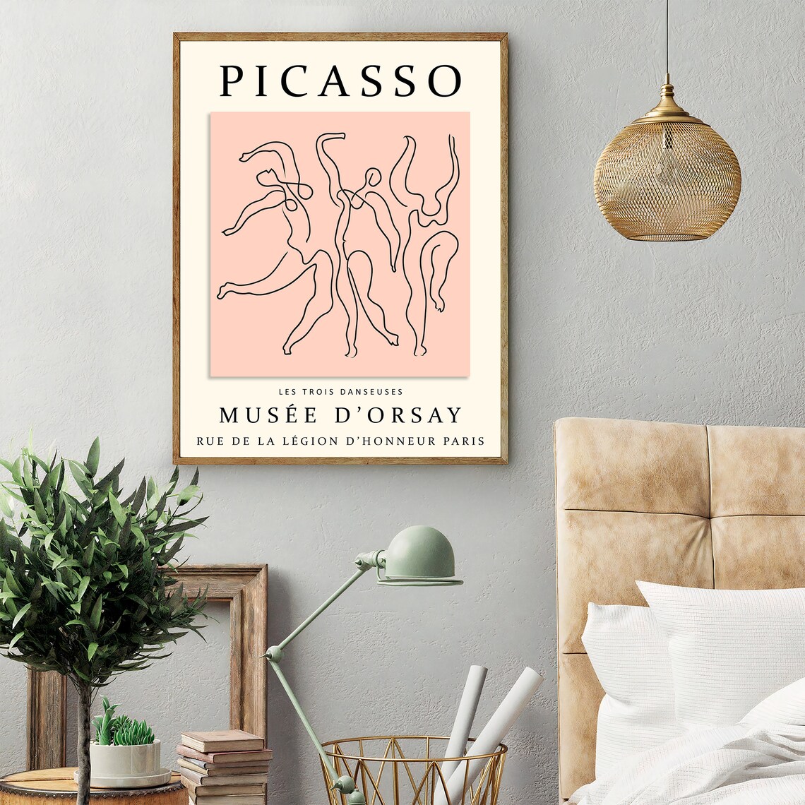 Picasso Les Trois Danseuses Dancers Line Art Exhibition Poster - Image 2
