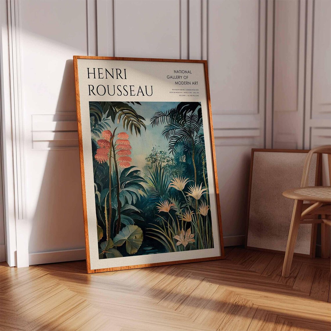 Henri Rousseau Coral Flower Spikes Palm Pond National Gallery Poster - Image 2