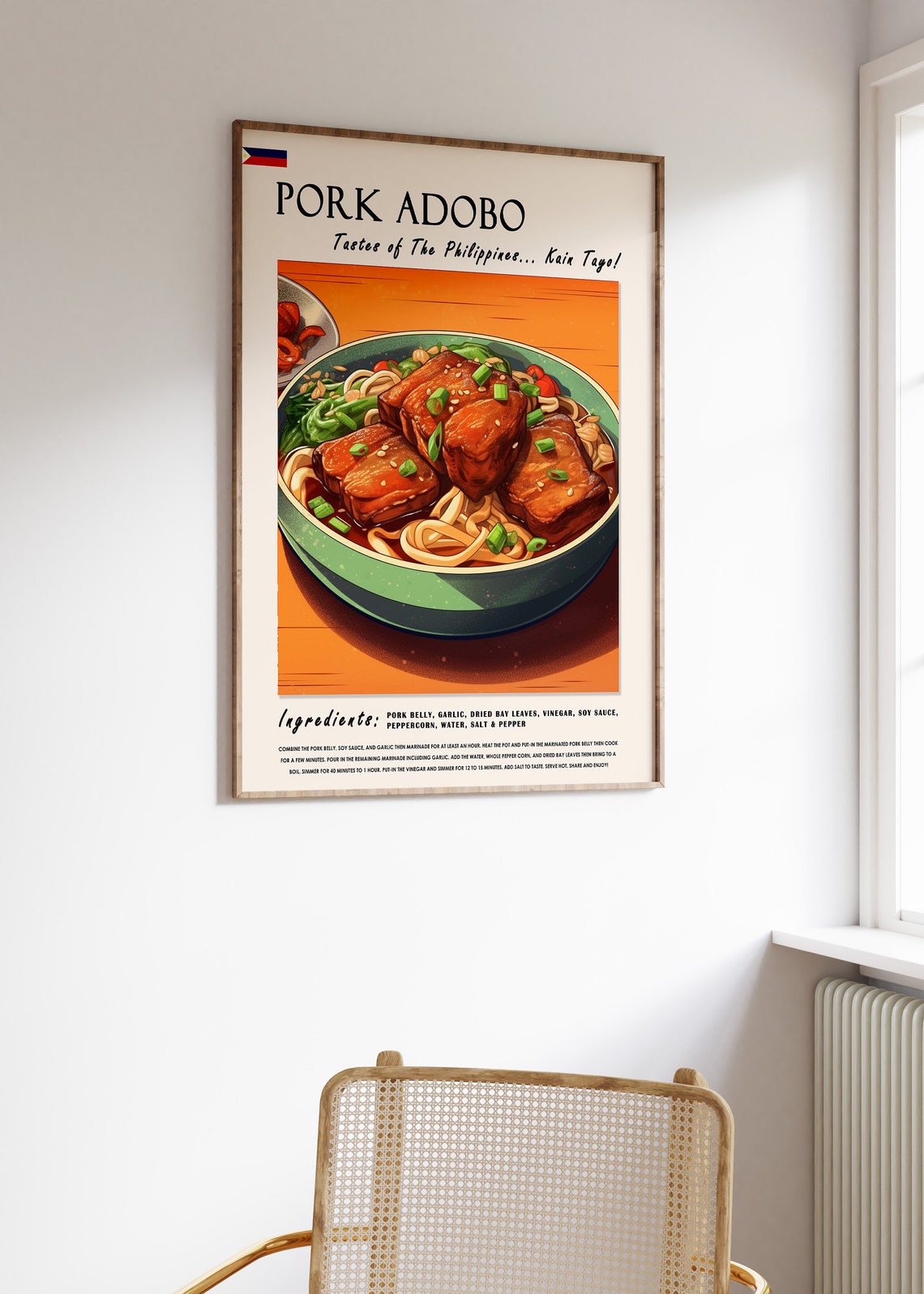 Pork Adobo Filipino Food Poster Filipino Food Print Philippines Food Art Kitchen Decor Asian Poster Asian Decor Print Food Gift - Image 3