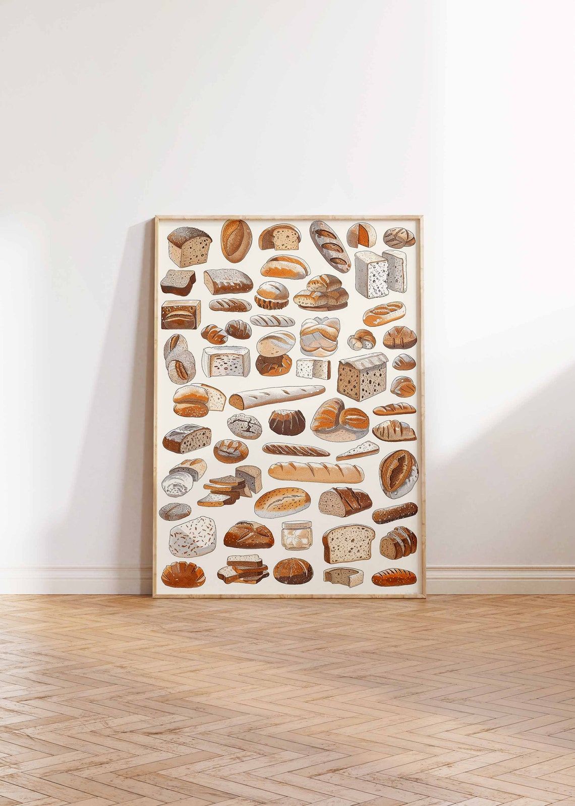 Watercolor Bread Collection Illustrated Bakery Poster Kitchen Decor - Image 2