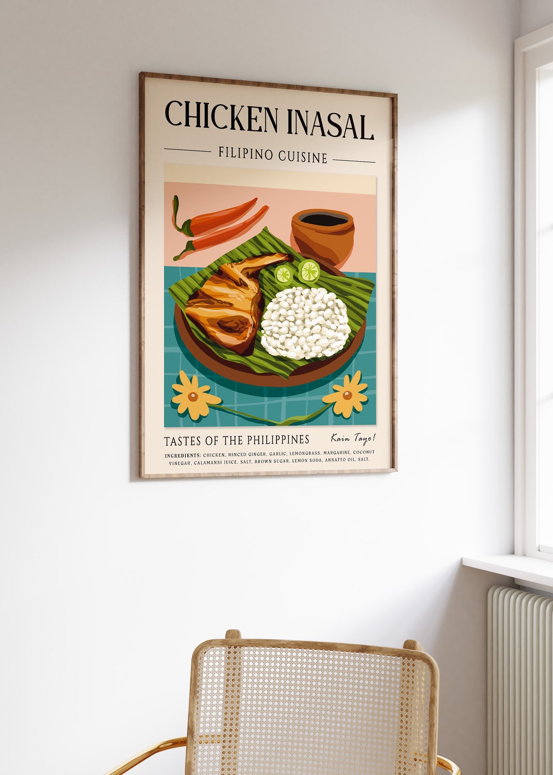 Chicken Insal Filipino Food Poster Filipino Food Print Philippines Food Kitchen Poster Kitchen Decor Asian Food Print Food Gift - Image 3