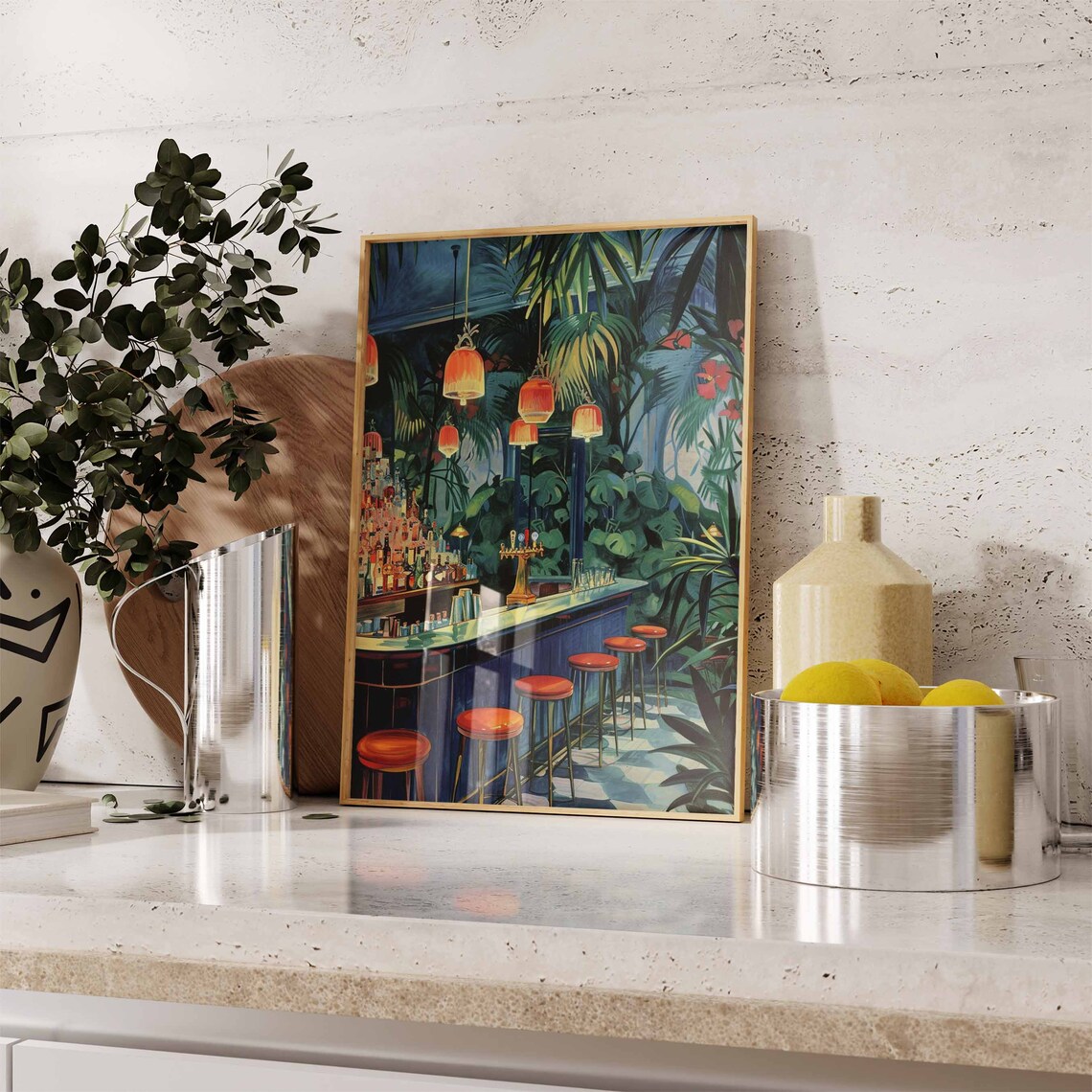 Retro Cocktail Bar Kitchen Art Poster - Image 3