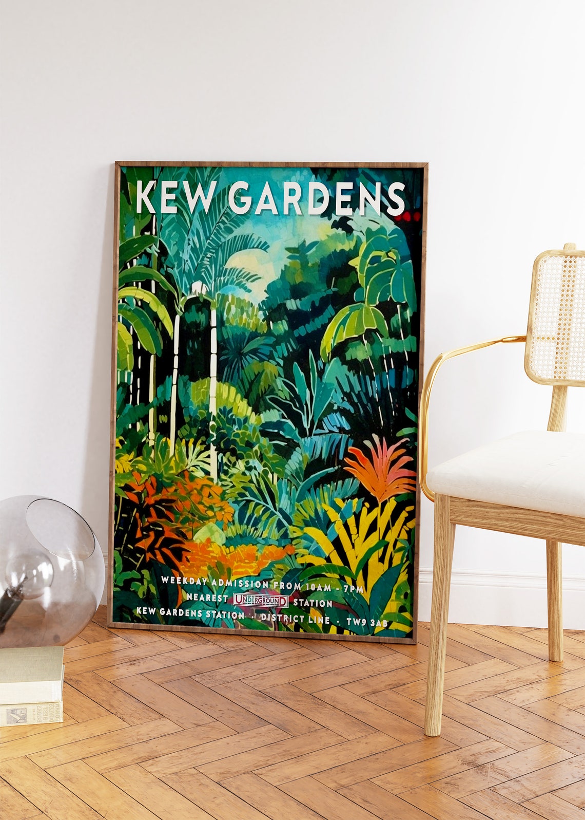 Kew Gardens London Tropical Palm Jungle District Line Poster - Image 2