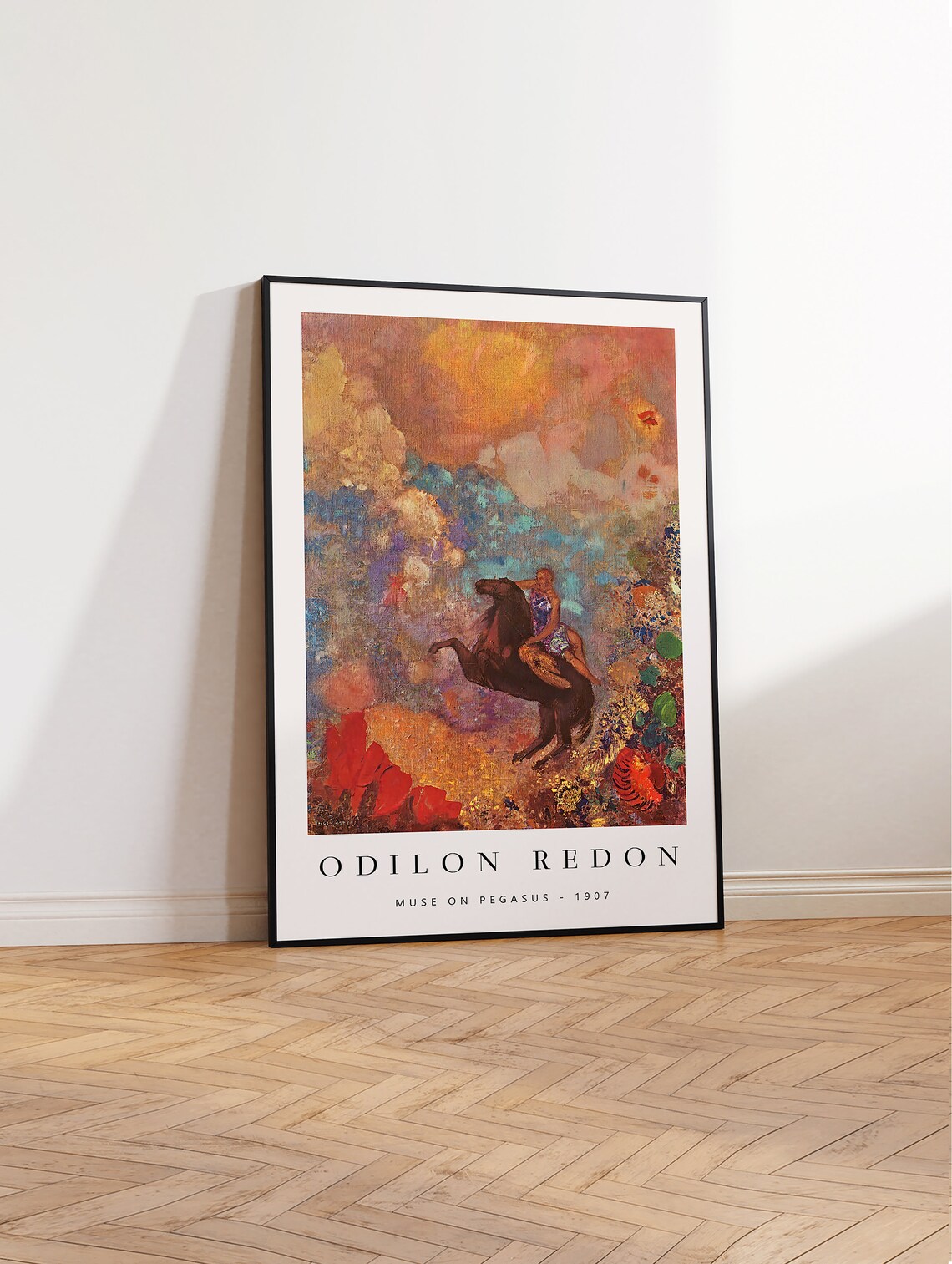 Odilon Redon Muse on Pegasus Horse Art Poster - Image 3
