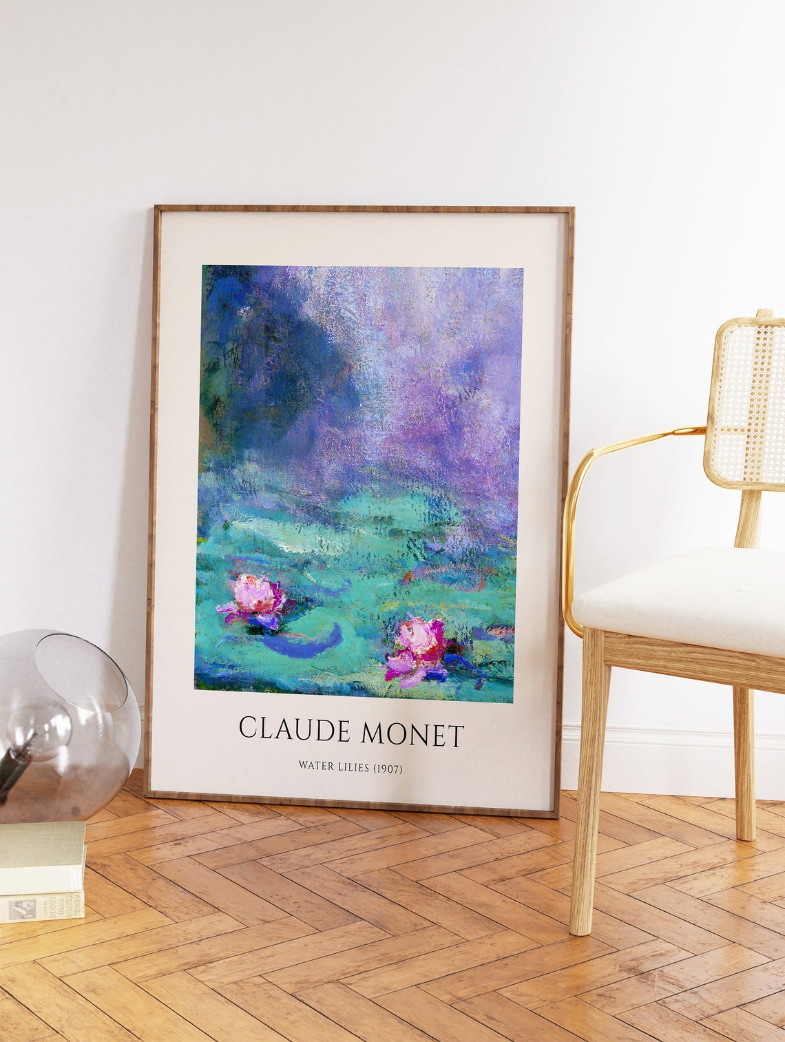 Claude Monet Water Lilies 1907 Impressionist Exhibition Poster - Image 3