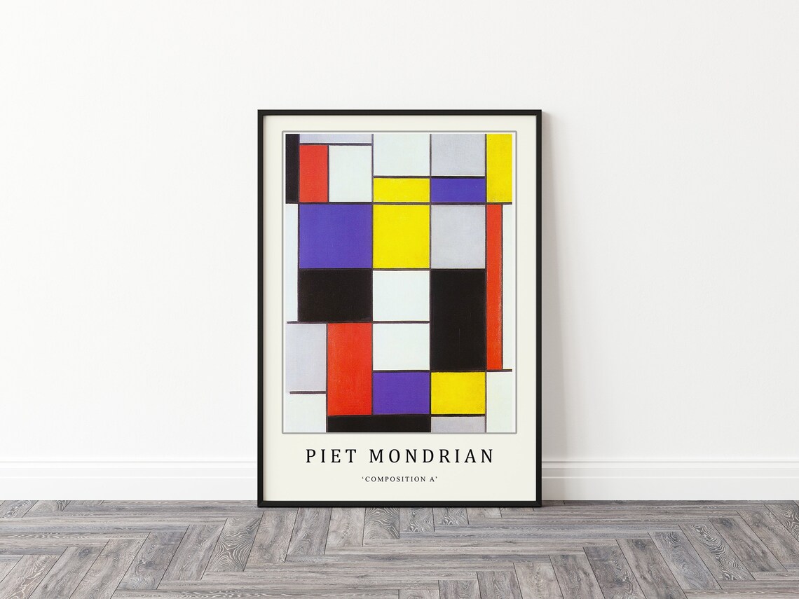 Piet Mondrian Composition Poster, Bauhaus Abstract Art - Image 2