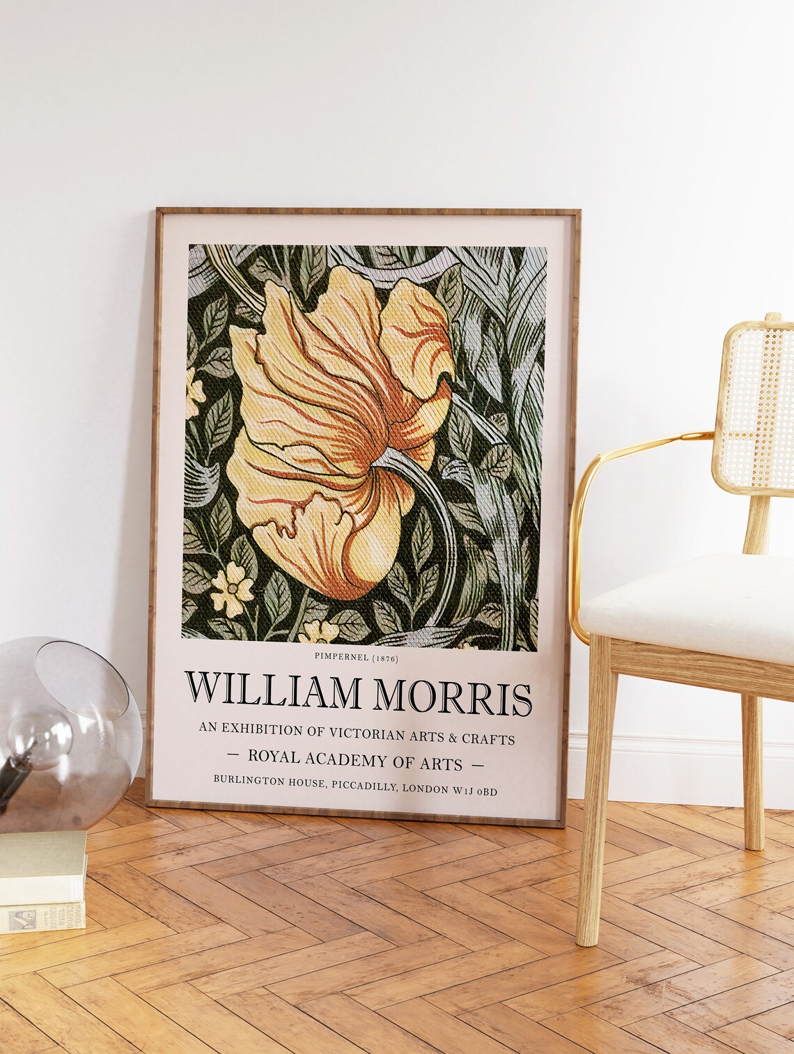 William Morris Pimpernel Vintage Floral Poster - Image 3