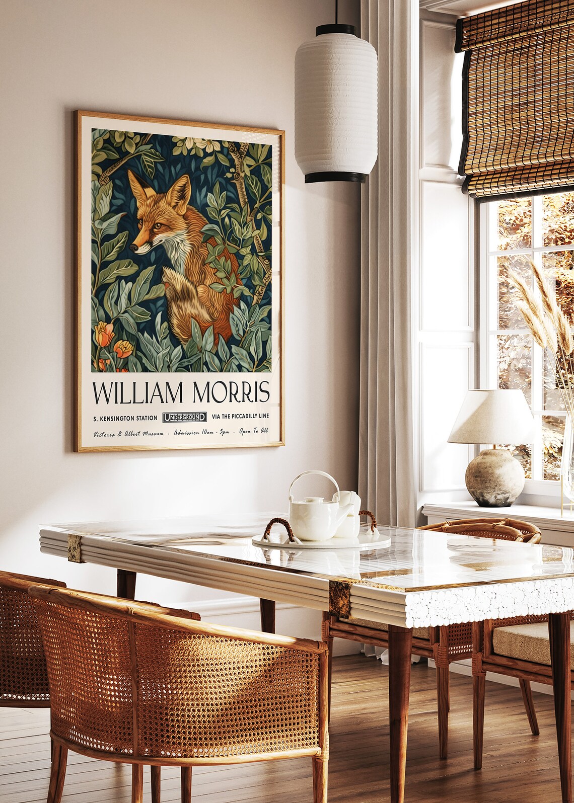 William Morris Exhibition Poster, Vintage Wall Art Print - Image 2