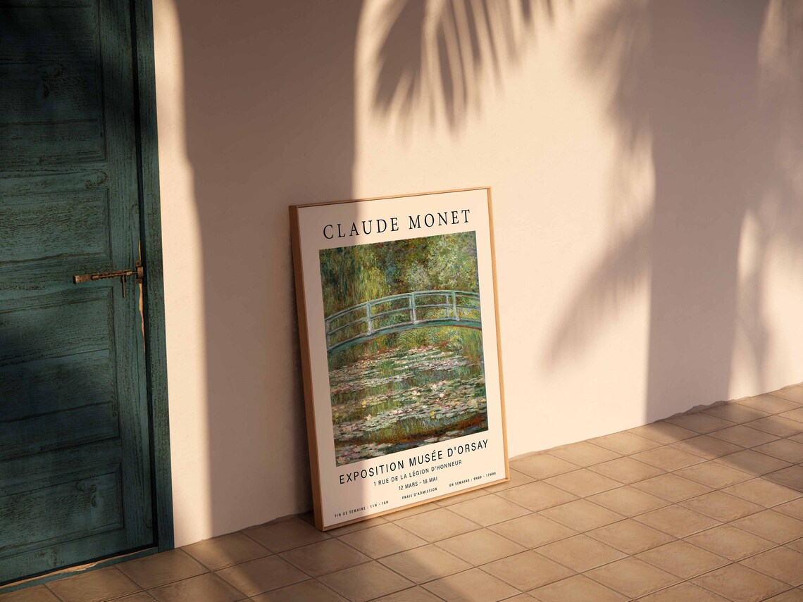 Claude Monet Japanese Bridge Water Lilies Musee d Orsay Exhibition Poster - Image 2