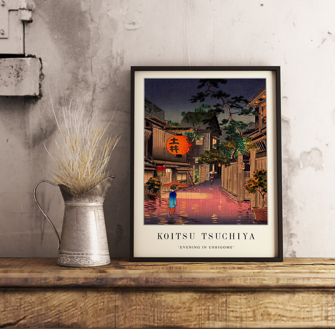 Koitsu Tsuchiya Evening in Ushigome Art Print - Image 2