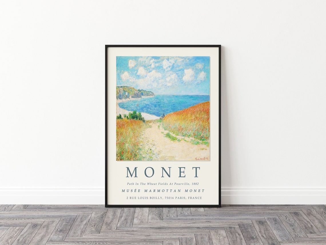 Claude Monet Path in the Wheat Fields Pourville 1882 Art Print - Image 2
