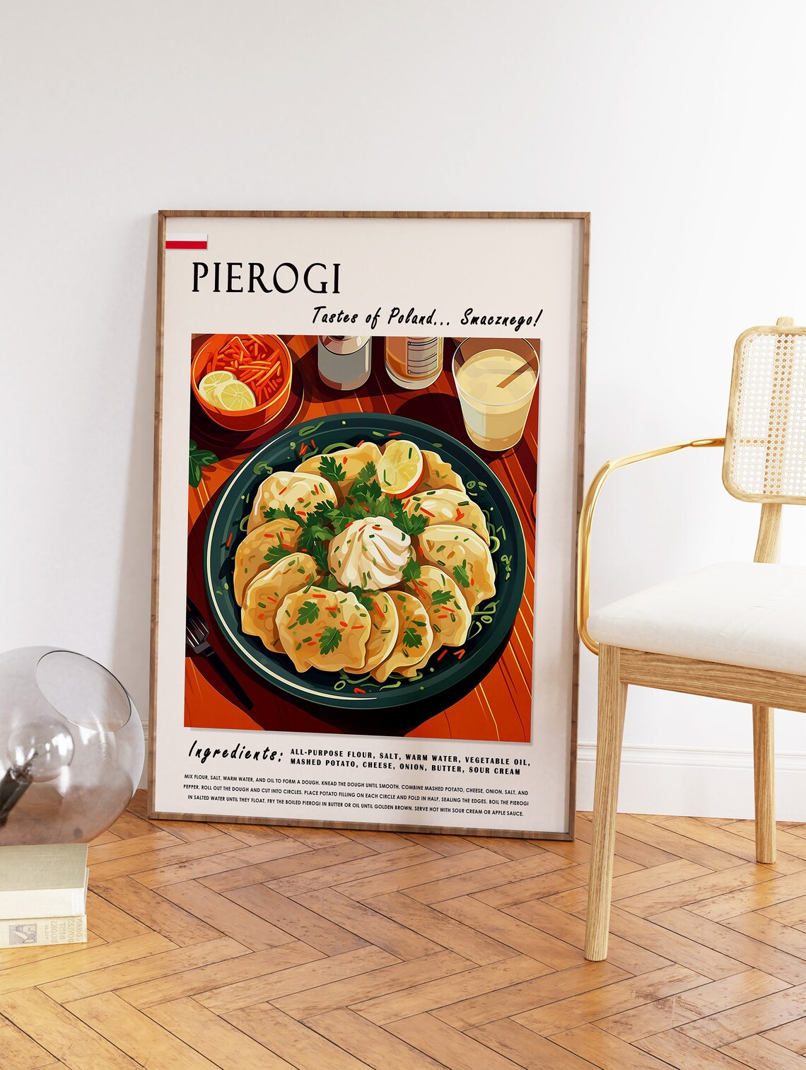 Polish Pierogi Food Poster, Retro Kitchen Decor - Image 2