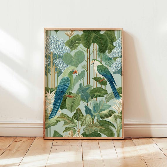 Tropical Poster Botanical Nature Prints Jungle Wall Art Posters Leaves Decor Green Plant Print Exotic Gift