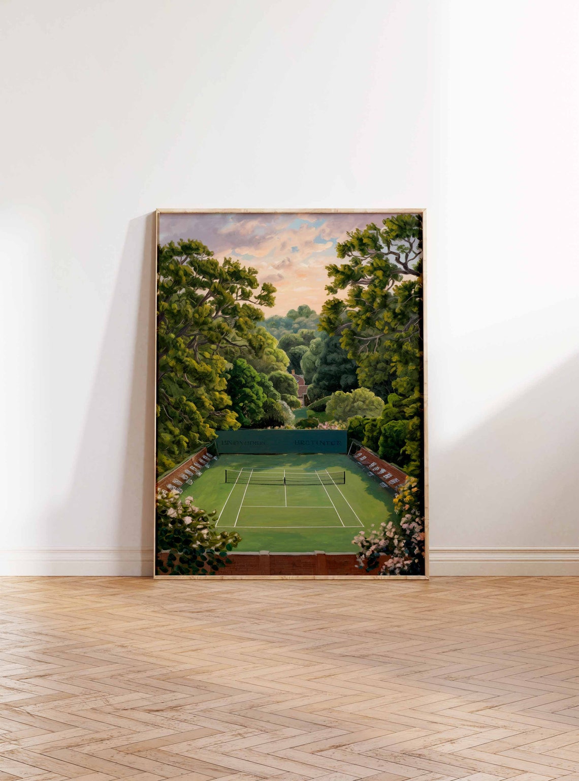 Tennis Poster Tennis Court Art Sports Wall Art Tennis Gift Botanical Print Floral Art Tennis Decor Sport Poster Wall Art Poster - Image 3