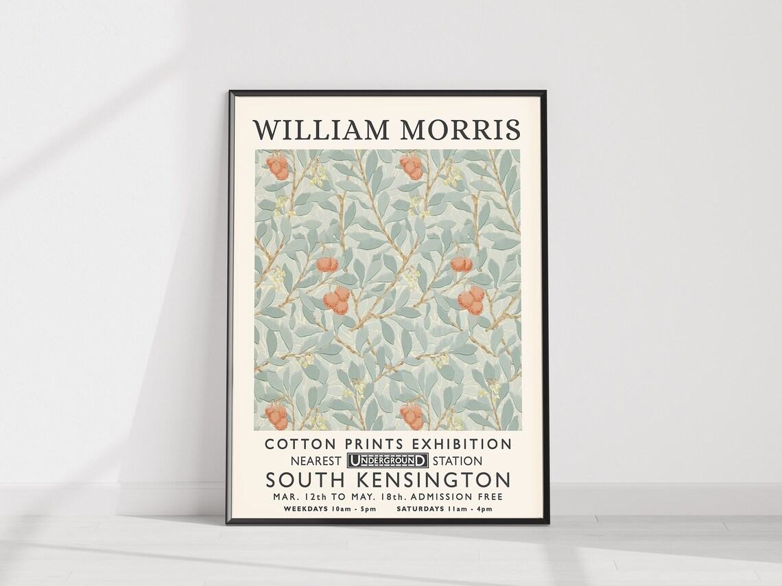 William Morris Exhibition Print, Vintage Floral Art Print - Image 2