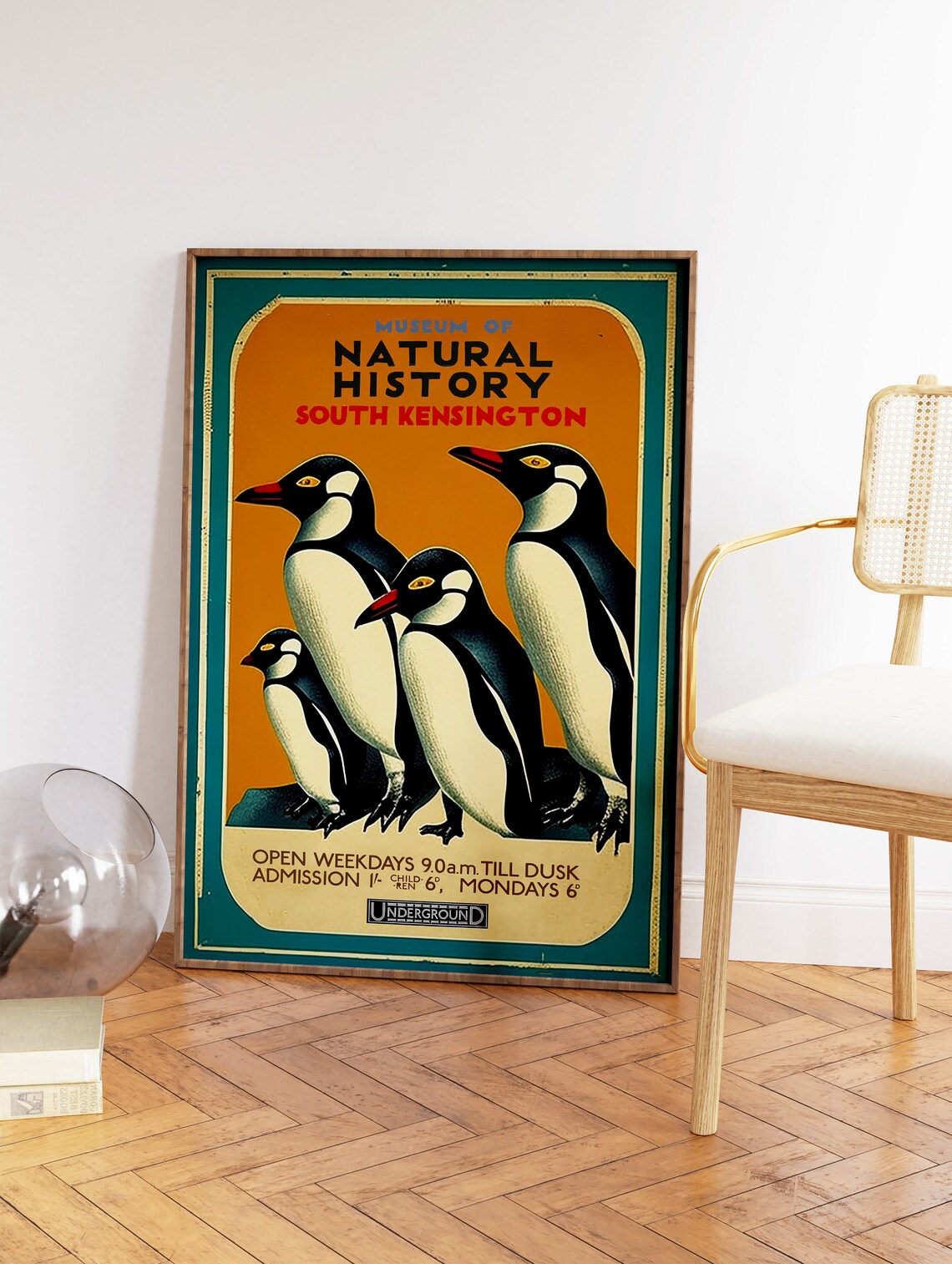 Museum Of Natural History Penguins Vintage Poster Print - Image 2