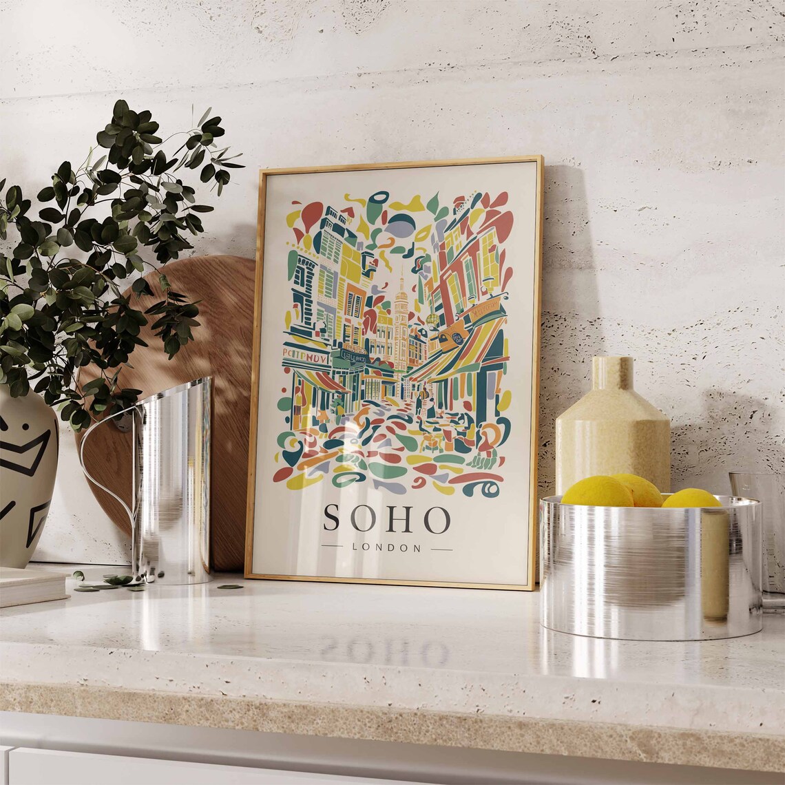 Soho London Travel Poster, Retro London Art Print - Image 3