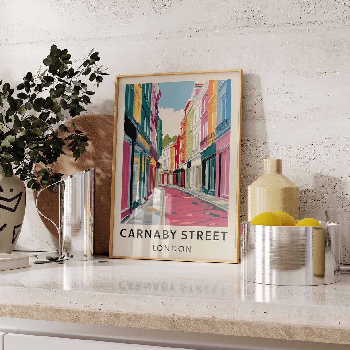 Carnaby Street Poster London Print London Art London Poster London Travel Print William Morris Print Retro London Art - Image 2