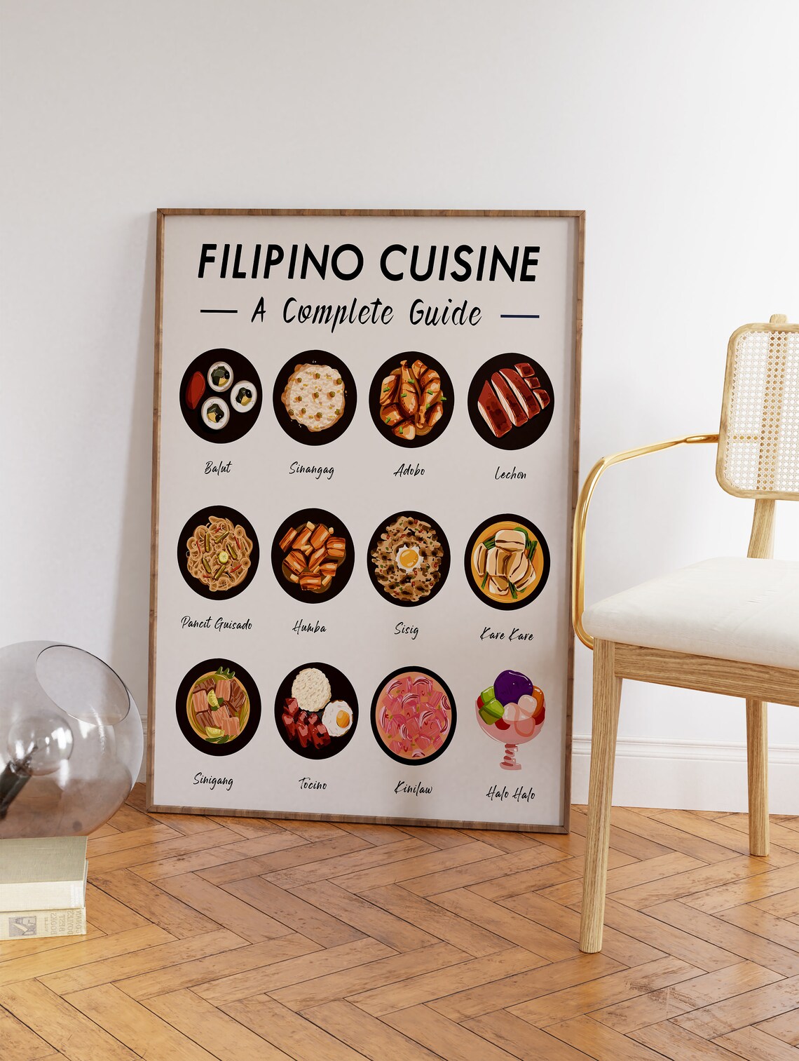 Filipino Food Art Print, Retro Kitchen Poster - Image 3